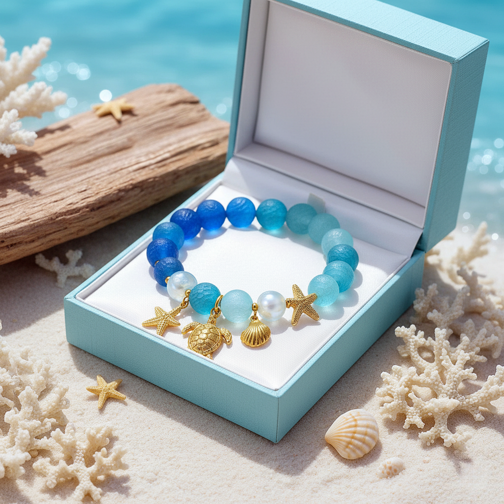 🌊✨ Sea Glass Bracelet