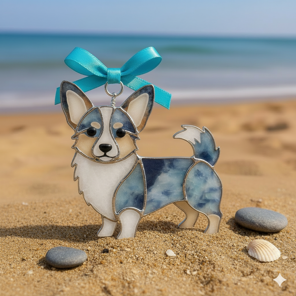 Stained Glass Dog Ornaments