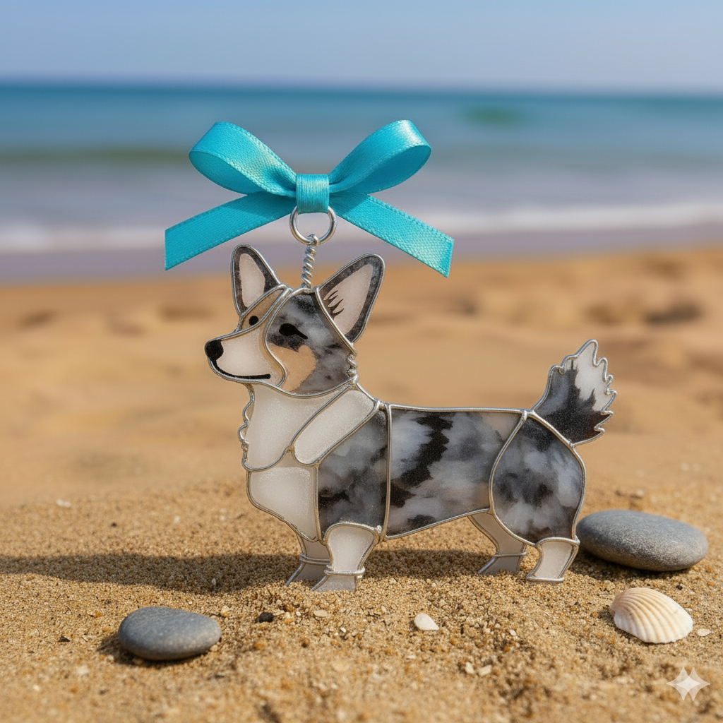 Stained Glass Dog Ornaments
