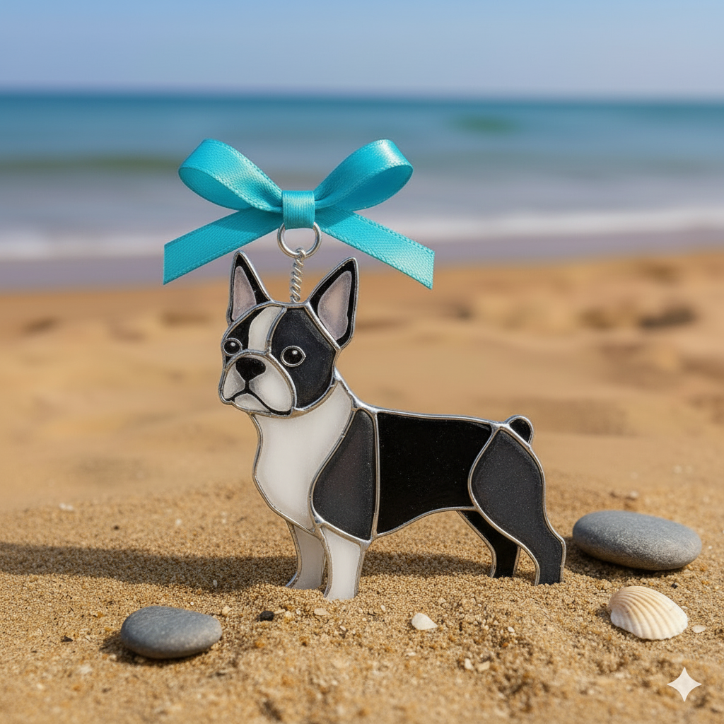 Stained Glass Dog Ornaments