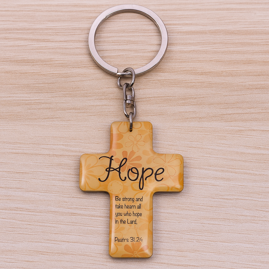 ✝️ Scripture Cross Keychain