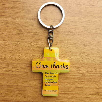 ✝️ Scripture Cross Keychain