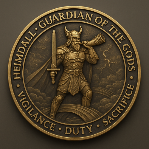 ⚔️ Heimdall Challenge Coin – The Guardian’s Gift