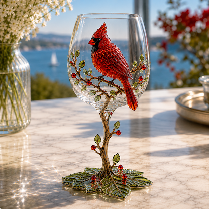🎅🎅 2026 Christmas Gift 50% Off--🐦 Nature’s Winged Beauties – 3D Bird Wine Glass Collection