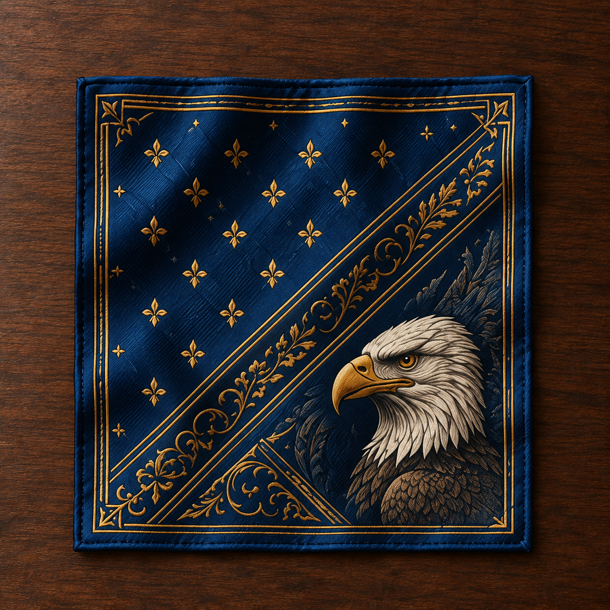 Personalized American Heritage Standard Self-Tie Necktie & Pocket Square Set 🇺🇸🦅