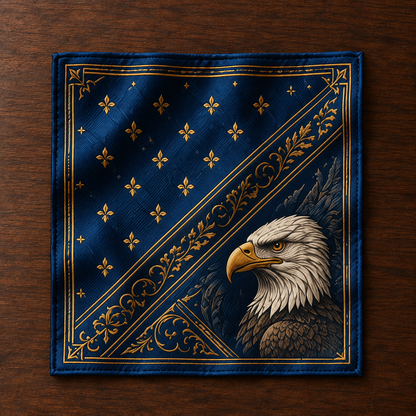 Personalized American Heritage Standard Self-Tie Necktie & Pocket Square Set 🇺🇸🦅