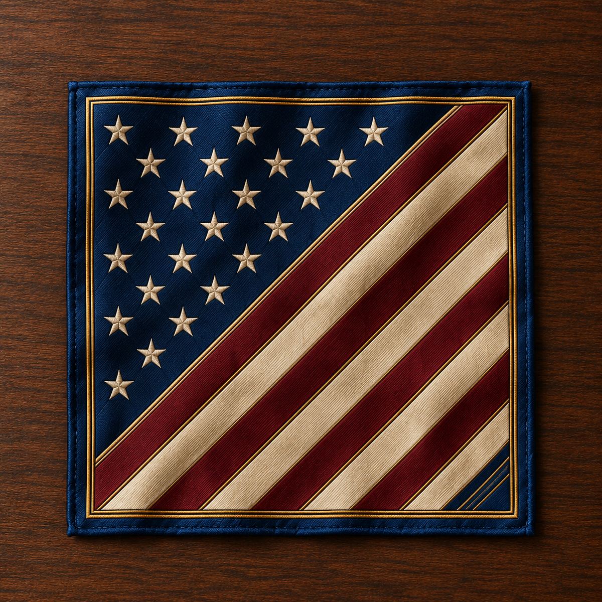 Personalized American Heritage Standard Self-Tie Necktie & Pocket Square Set 🇺🇸🦅