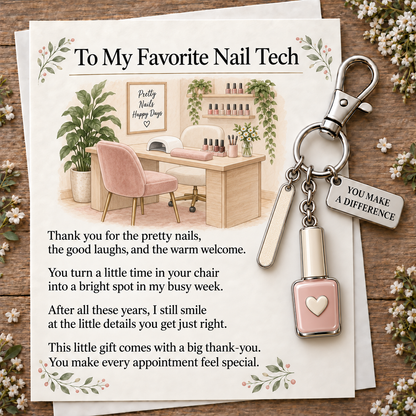 ✨ The "You Make a Difference" Appreciation Gift Set – Keychain & Greeting Card ✨