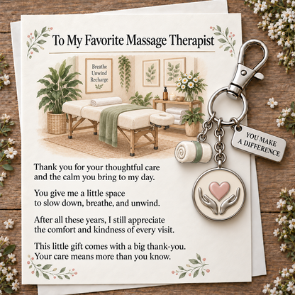 ✨✨ The "You Make a Difference" Appreciation Gift Set – Keychain & Greeting Card ✨