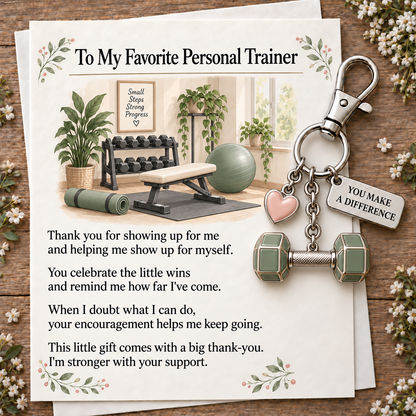 ✨✨ The "You Make a Difference" Appreciation Gift Set – Keychain & Greeting Card ✨