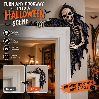 💀 Spooky Reaper Door Frame Corner Decor