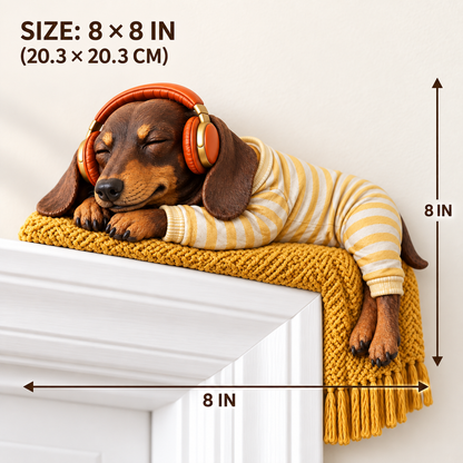 🐶🐶Sleeping Dachshund Door Topper