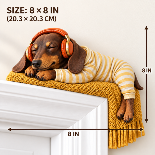 🐶Sleeping Dachshund Door Topper