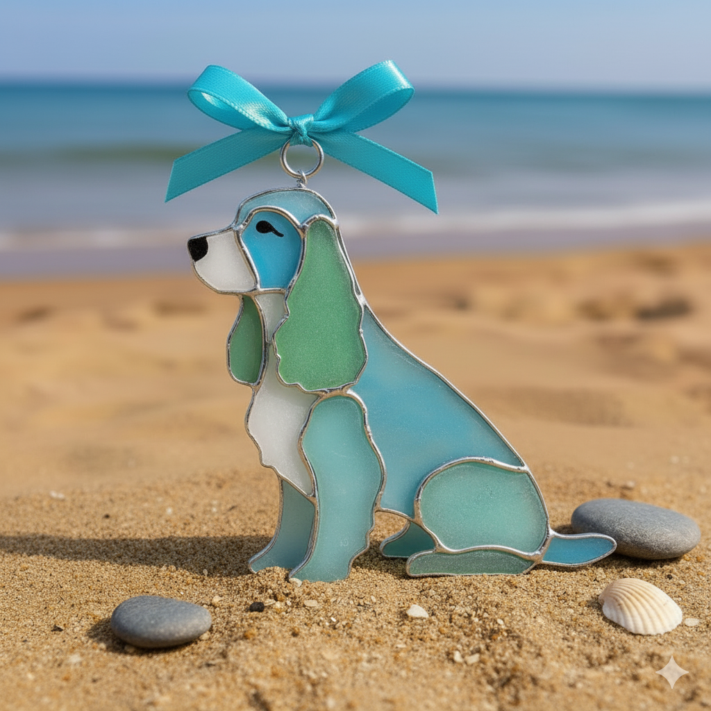 Stained Glass Dog Ornaments