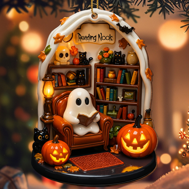 Halloween Reading Nook Hanging Ornament
