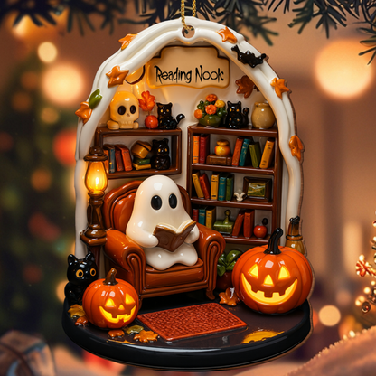 Halloween Reading Nook Hanging Ornament