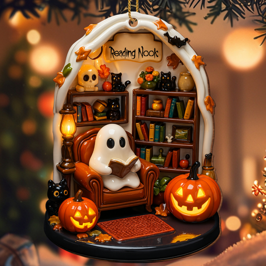 Halloween Reading Nook Hanging Ornament