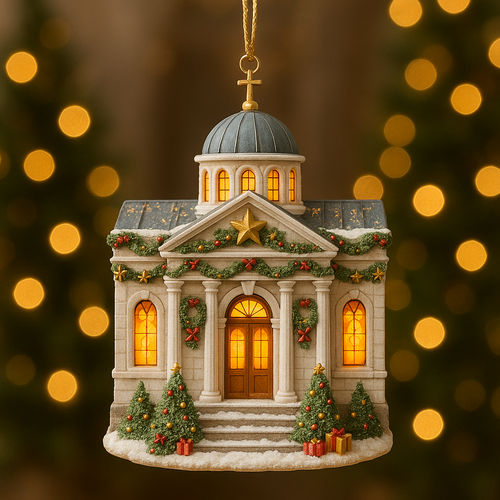 🎄Christmas Gift--Christmas Church Hanging Ornament