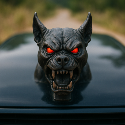Demon Dog Car Hood Ornament