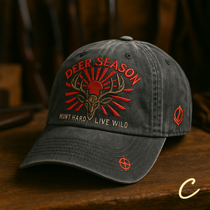Deer Season Hunting Cap – Hunt Hard, Live Wild Edition