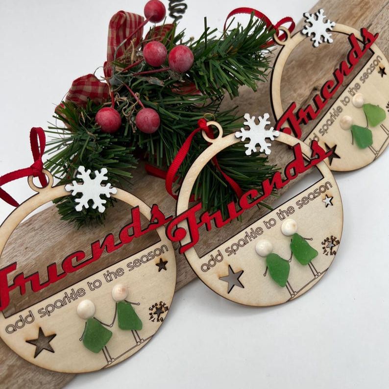 Sea Glass Friends Christmas Ornament