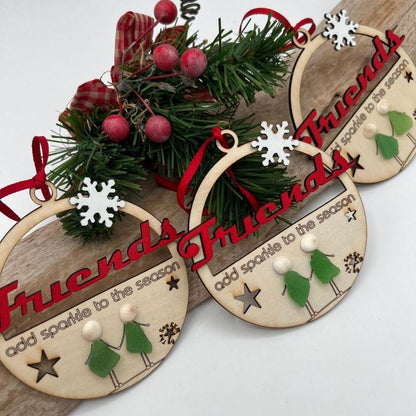 Sea Glass Friends Christmas Ornament