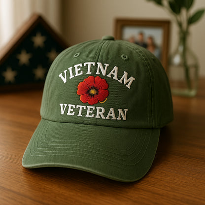 Vietnam Veteran Poppy Cap