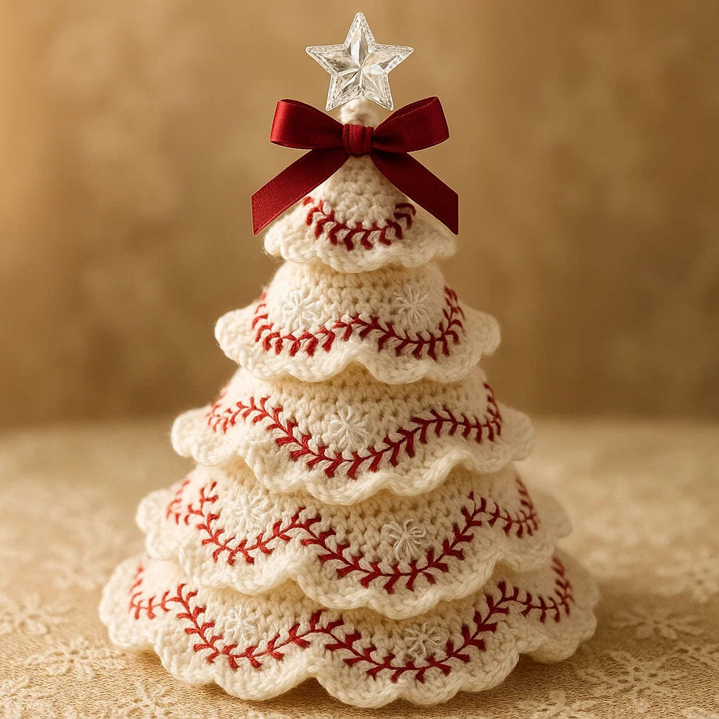 🥰Handmade Football & Baseball Crochet Christmas Tree Ornaments – Sports Fan Holiday Decor & Gifts🎁