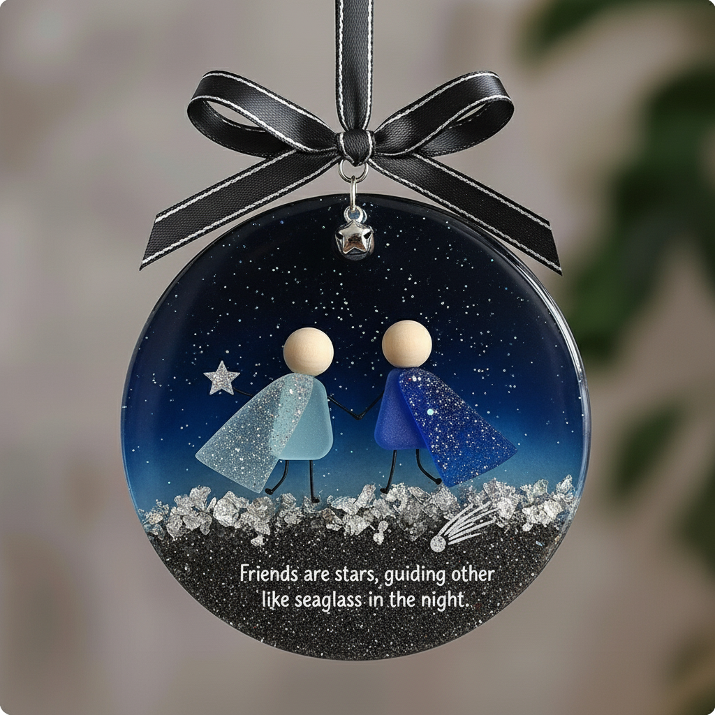 🌊Emotional Sea Glass Christmas Ornament