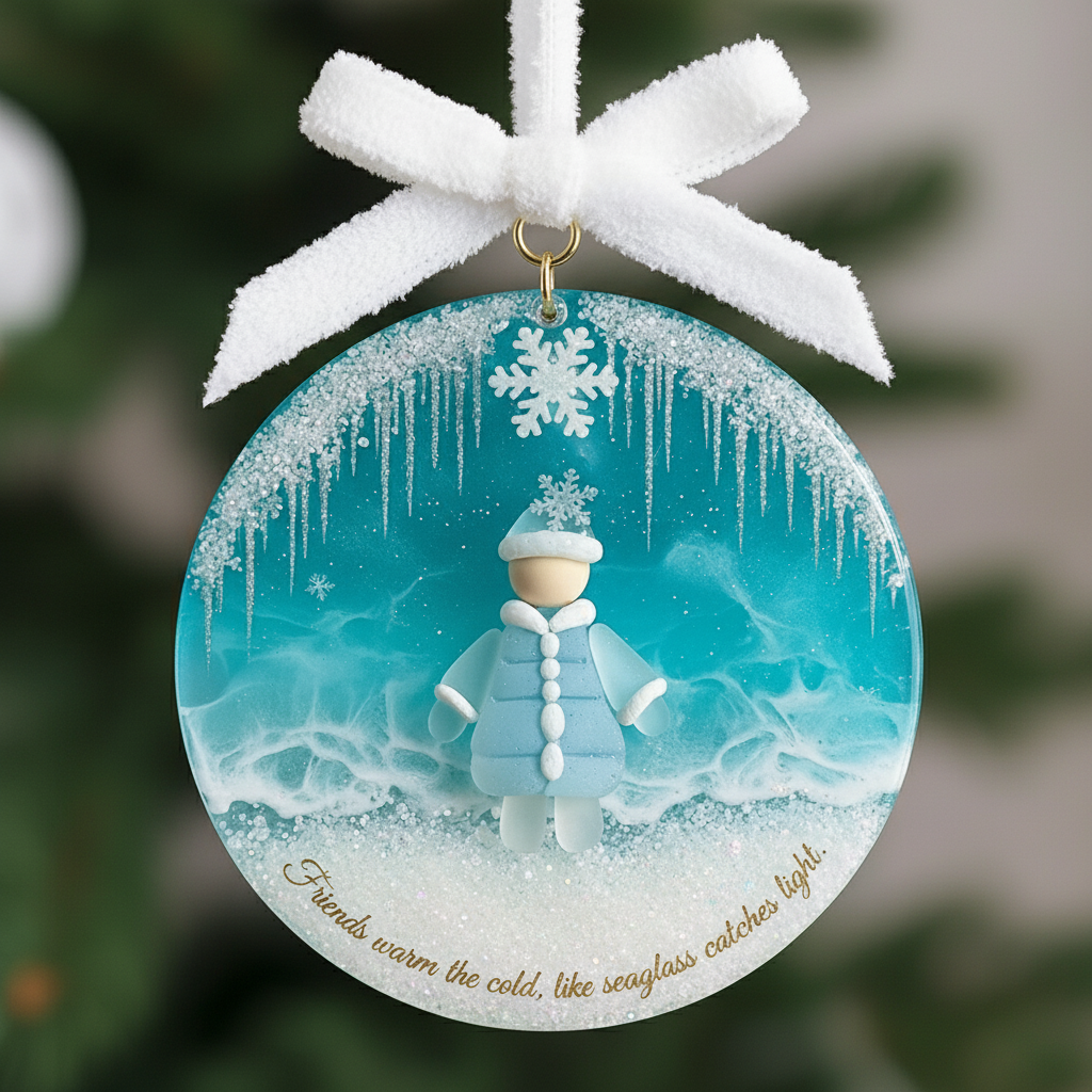 🌊Emotional Sea Glass Christmas Ornament