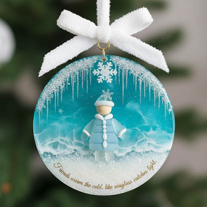🌊Emotional Sea Glass Christmas Ornament