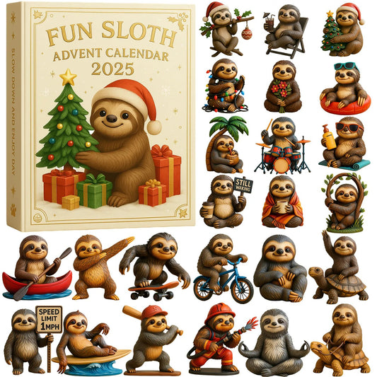 🌲Christmas Gift--Fun Sloth Advent Calendar 2025