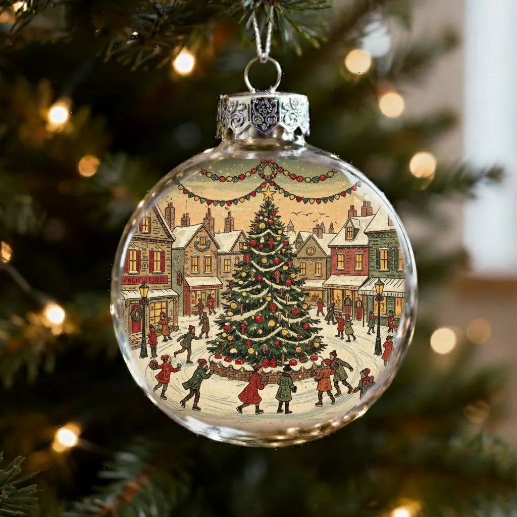 🔥Last Day 49% OFF - Vintage Christmas Scene Bulb Ornaments