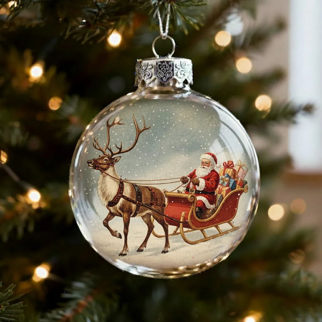 🔥Last Day 49% OFF - Vintage Christmas Scene Bulb Ornaments