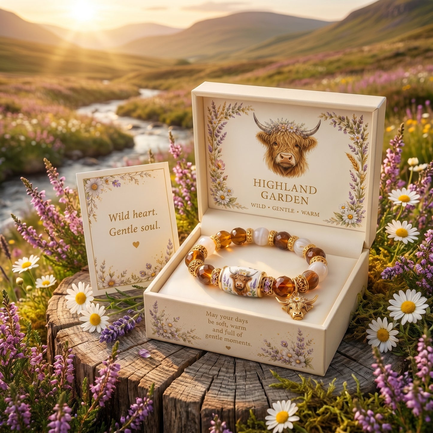 🐂Wild • Gentle • Warm🌾 — Highland Garden Bracelet✨