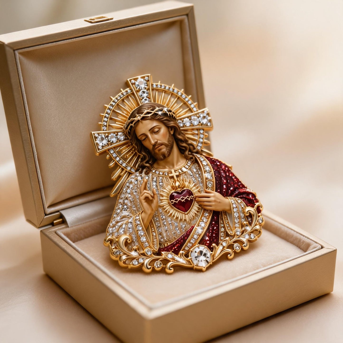 🔥Last Day 49% OFF - Sacred Heart of Jesus Brooch