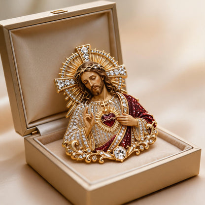 🔥Last Day 49% OFF - Sacred Heart of Jesus Brooch