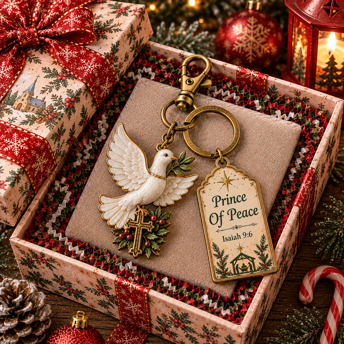 🎅 2026 Christmas Gift 50% Off--🎄🕊️Christian Nativity Keychain – Religious Christmas Keychain Set
