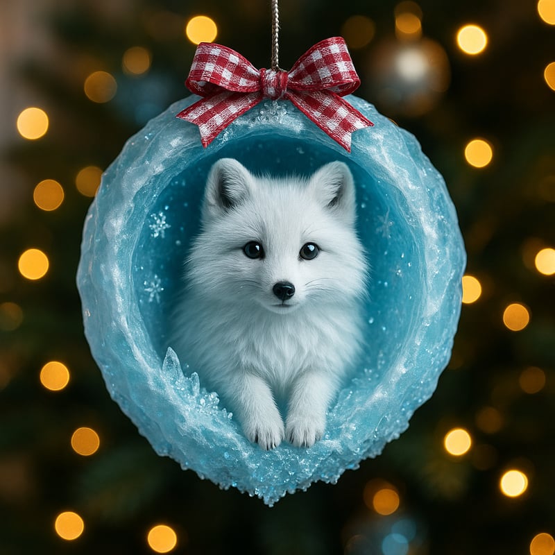 ❄️🦉Ice Crystal Cave Animal Ornaments