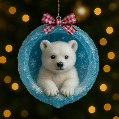 ❄️🦉Ice Crystal Cave Animal Ornaments