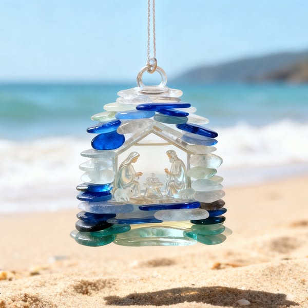 SeaGlass Nativity Ornament
