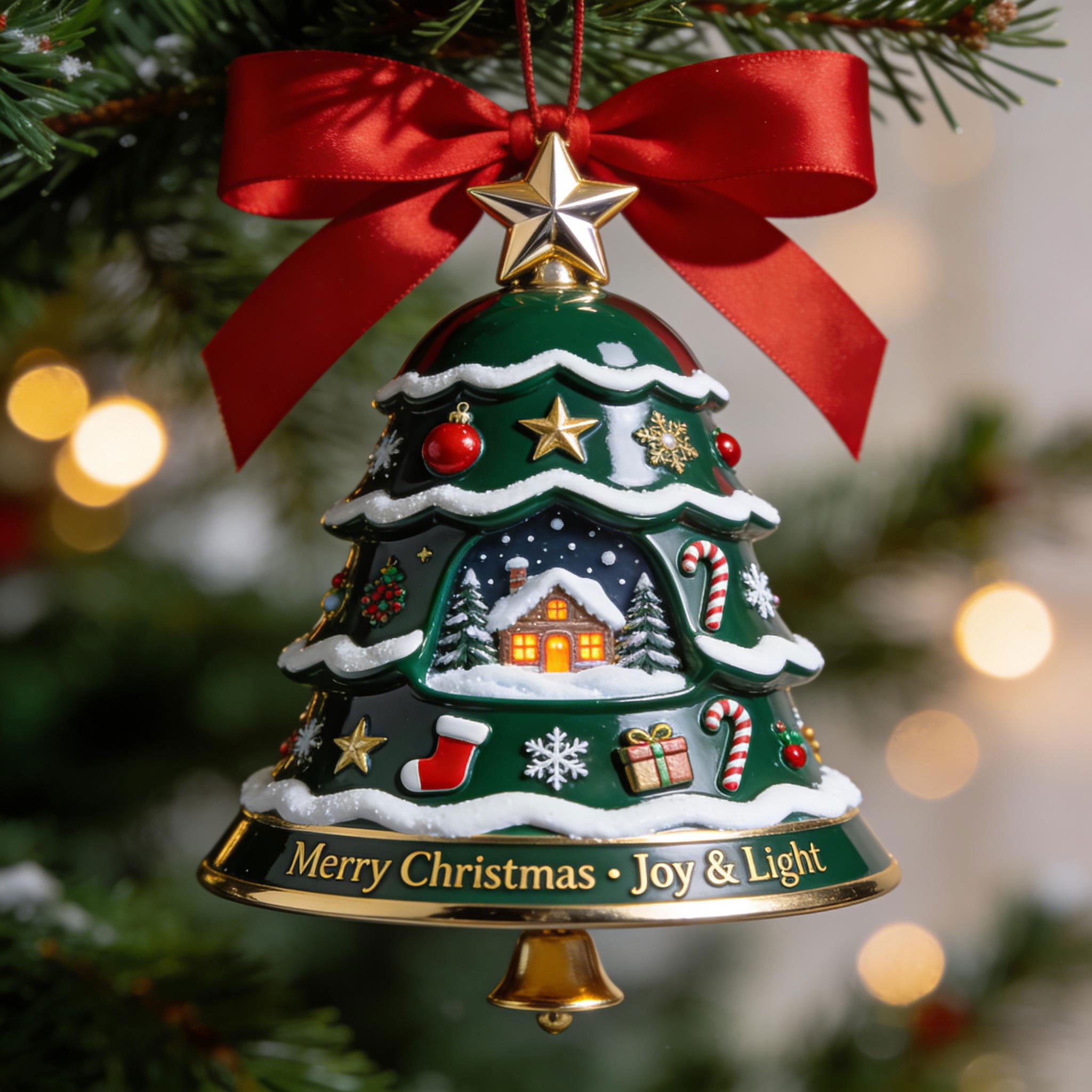 Christmas Tree Bell Ornament