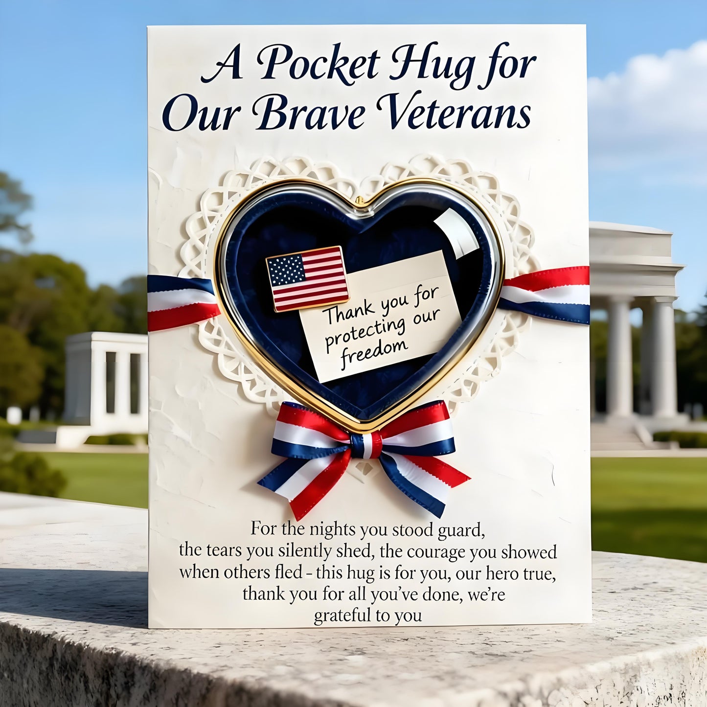 🌲Christmas Gift 50% Off--"A Pocket Hug for Our Brave Veterans" Greeting Card