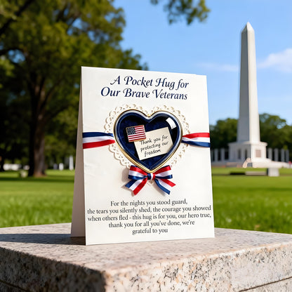 🌲Christmas Gift 50% Off--"A Pocket Hug for Our Brave Veterans" Greeting Card