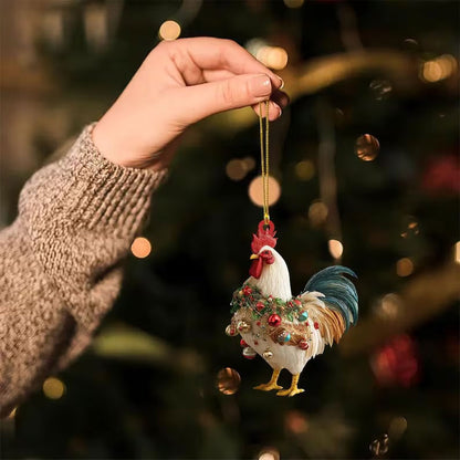 🌲Christmas Gift 50% Off--Christmas Rooster Ornament