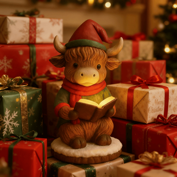🌲Christmas Gift 50% Off--🐂 Highland Cow Elf Christmas Night Light 🎄✨
