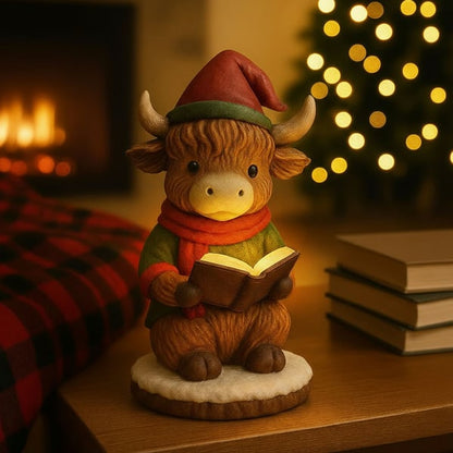🌲Christmas Gift 50% Off--🐂 Highland Cow Elf Christmas Night Light 🎄✨