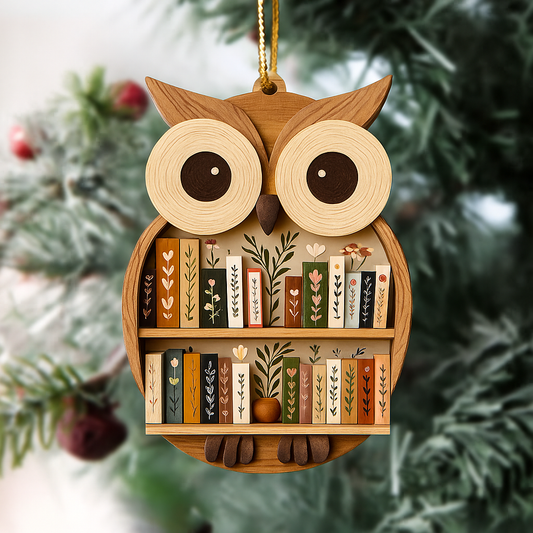 🌲Christmas Gift 50% Off--Owl Bookshelf Ornament