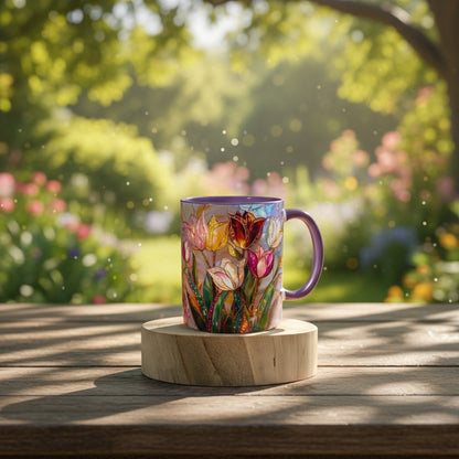🔥Hot Sale-- Eternal Spring: Stained-Glass Style Tulip Mug