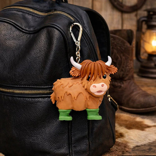 Highland Cow Keychain